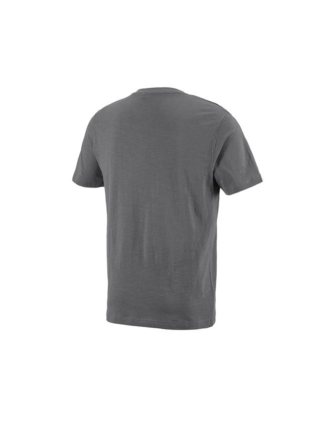 Bovenkleding: e.s. T-Shirt cotton slub V-Neck + cement 1