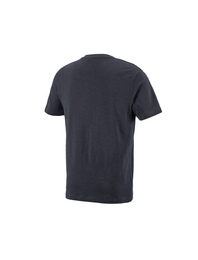 Hauts: e.s. T-shirt cotton slub V-Neck + saphir 1