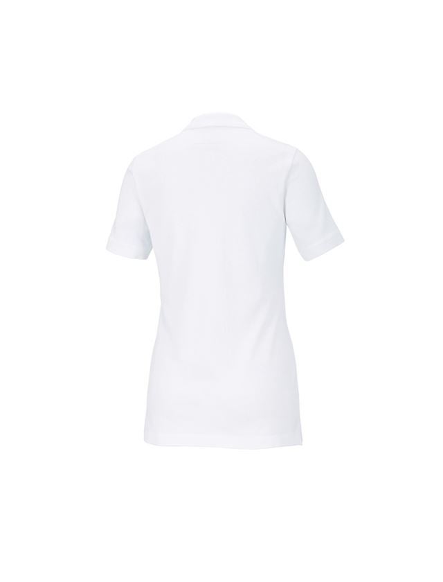 Hauts: e.s. Pique-Polo cotton stretch, femmes + blanc 2