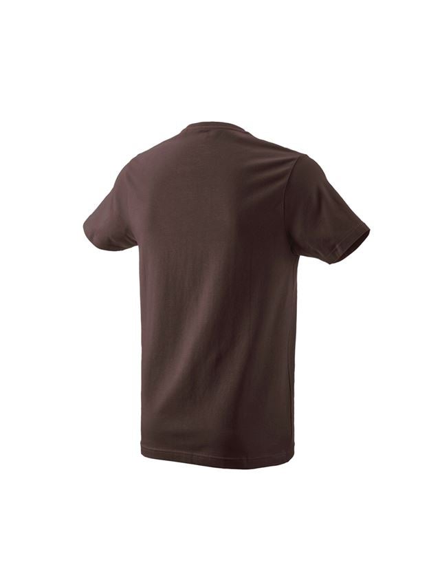 Bovenkleding: e.s. T-Shirt 1908 + kastanje/wit 1