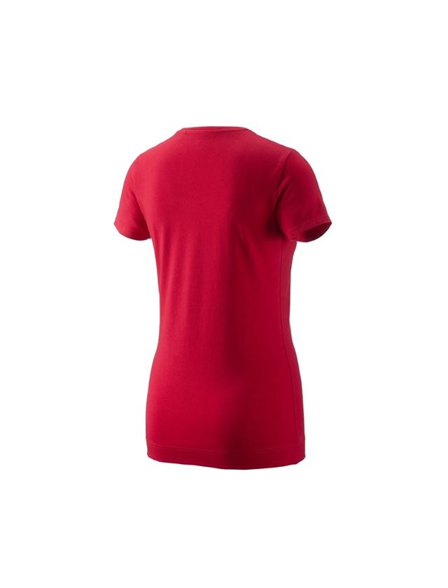Hauts: e.s. T-Shirt 1908, femmes + rouge vif/blanc 1
