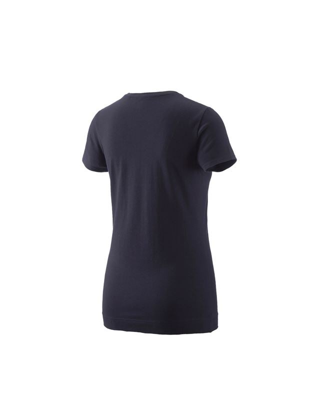 Hauts: e.s. T-Shirt 1908, femmes + bleu foncé/magenta 1