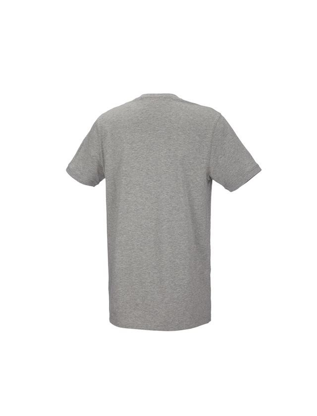 Bovenkleding: e.s. T-Shirt cotton stretch, long fit + grijs mêlee 2