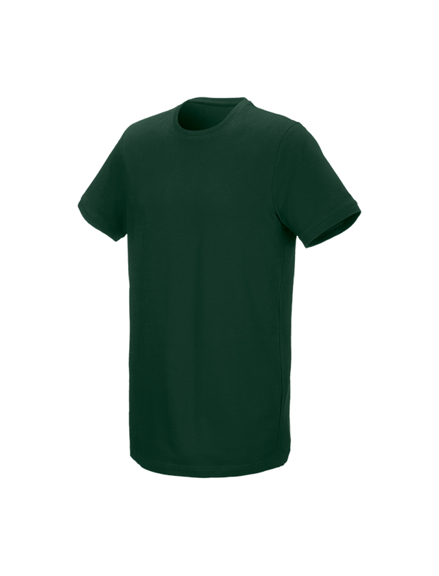 Shirts & Co.: e.s. T-Shirt cotton stretch, long fit + grün 1