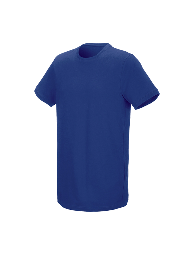 Shirts & Co.: e.s. T-Shirt cotton stretch, long fit + kornblau 1