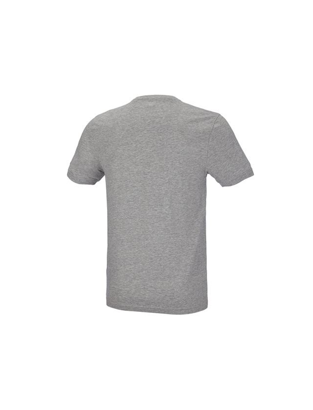 Hauts: e.s. T-Shirt cotton stretch, slim fit + gris mélange 2