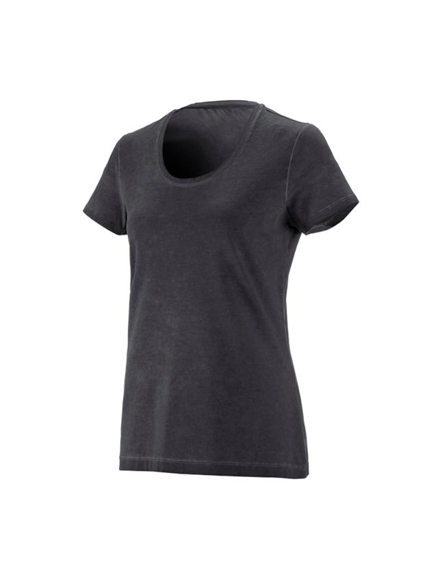Hauts: e.s. T-Shirt vintage cotton stretch, femmes + noir oxyde vintage 2
