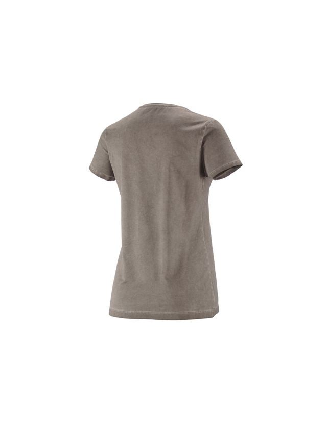 Hauts: e.s. T-Shirt vintage cotton stretch, femmes + taupe vintage 3
