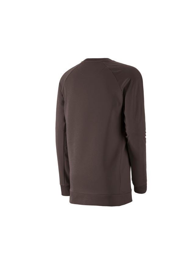 Shirts & Co.: e.s. Sweatshirt cotton stretch, long fit + kastanie 2