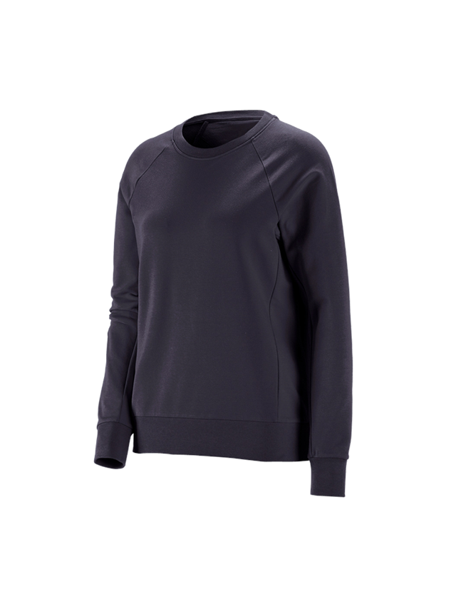 Onderwerpen: e.s. Sweatshirt cotton stretch, dames + donkerblauw