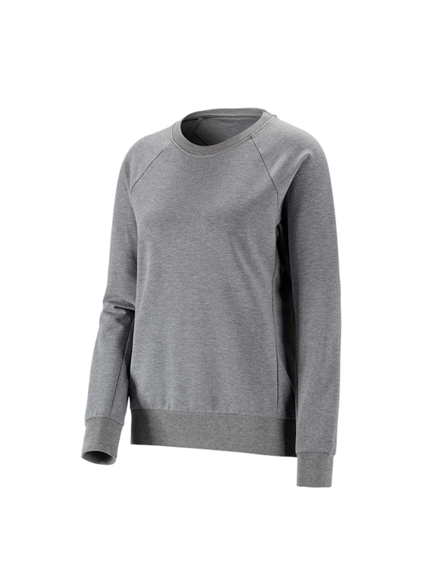 Onderwerpen: e.s. Sweatshirt cotton stretch, dames + grijs mêlee