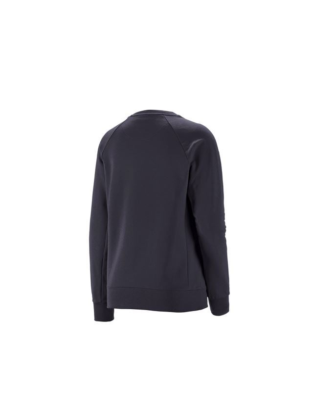 Hauts: e.s. Sweatshirt cotton stretch, femmes + bleu foncé 1