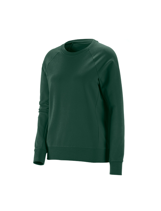 Installateur / Klempner: e.s. Sweatshirt cotton stretch, Damen + grün