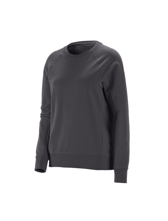 Shirts & Co.: e.s. Sweatshirt cotton stretch, Damen + anthrazit