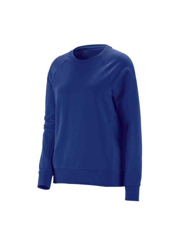 Loodgieter / Installateurs: e.s. Sweatshirt cotton stretch, dames + korenblauw