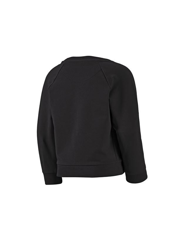 Hauts: e.s. Sweatshirt cotton stretch, enfants + noir 3