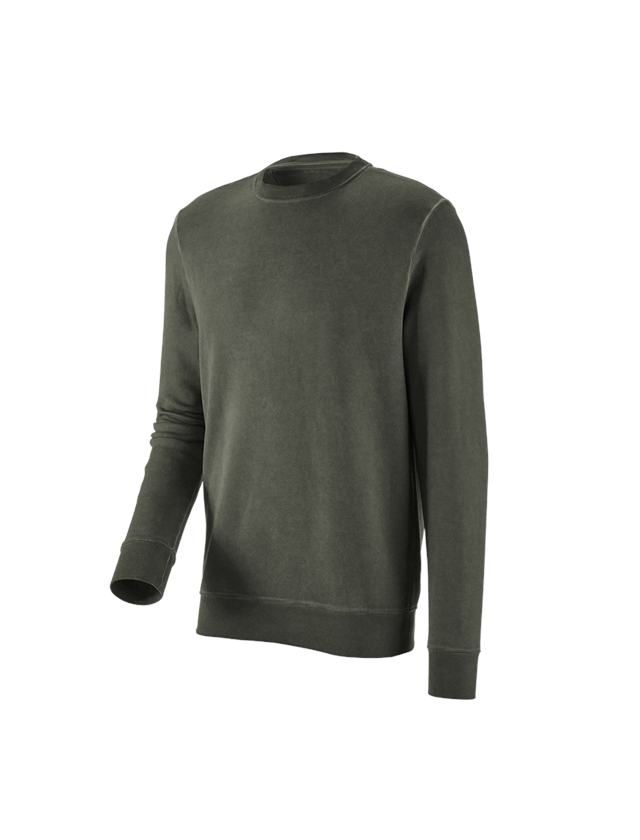 Shirts & Co.: e.s. Sweatshirt vintage poly cotton + tarngrün vintage