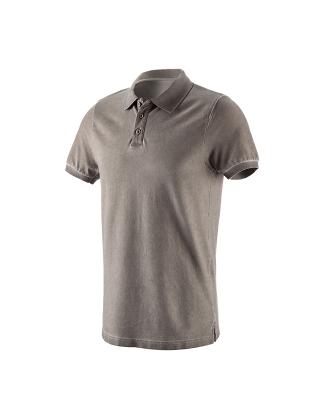 Shirts & Co.: e.s. Polo-Shirt vintage cotton stretch + taupe vintage 5