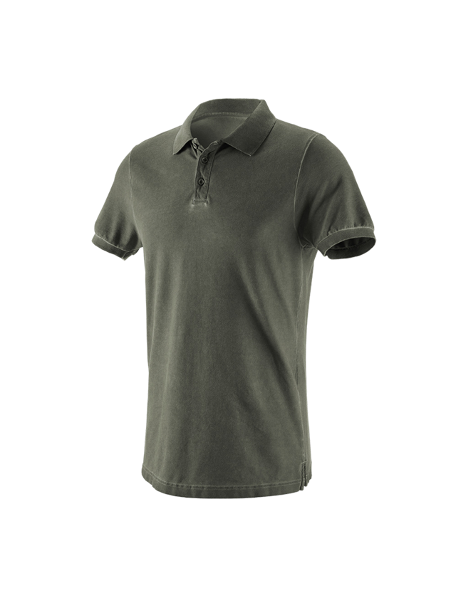 Bovenkleding: e.s. Polo-Shirt vintage cotton stretch + camouflagegroen vintage 2