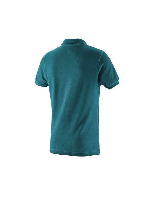 Shirts & Co.: e.s. Polo-Shirt vintage cotton stretch + dunkelcyan vintage 3