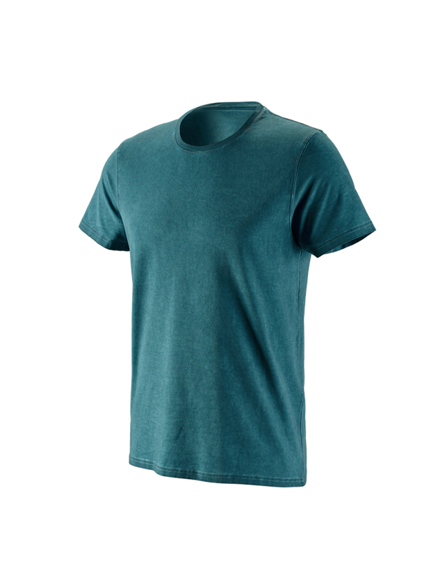 Shirts & Co.: e.s. T-Shirt vintage cotton stretch + dunkelcyan vintage 5