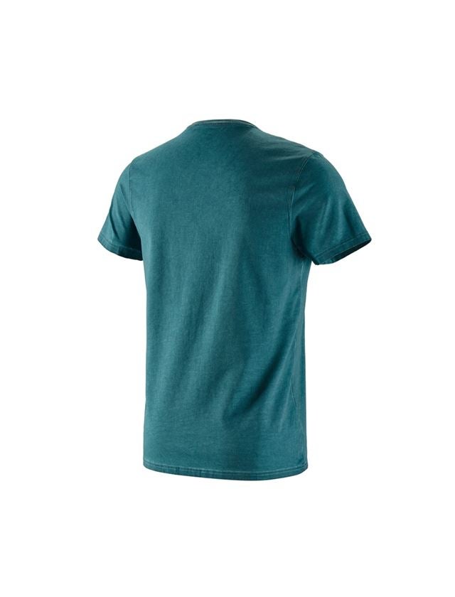 Hauts: e.s. T-Shirt vintage cotton stretch + cyan foncé vintage 6