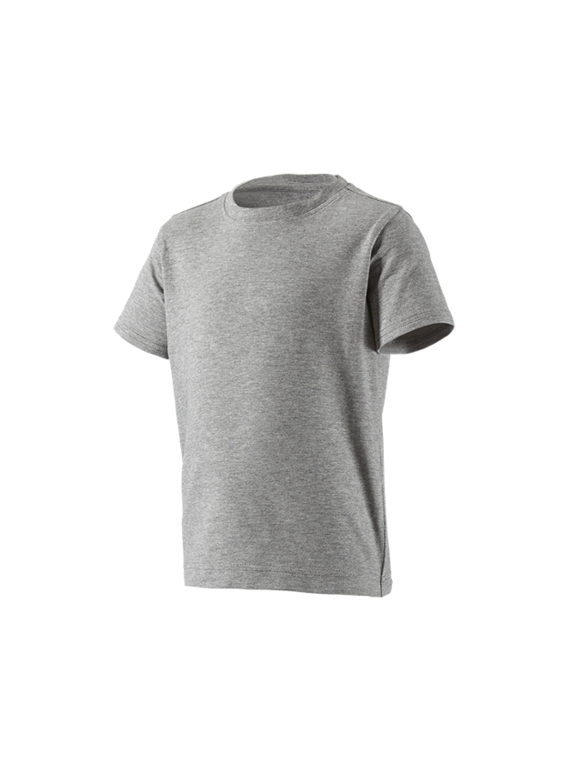 Hauts: e.s. T-shirt cotton stretch, enfants + gris mélange 2
