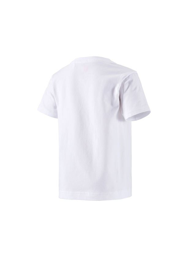 Hauts: e.s. T-shirt cotton stretch, enfants + blanc 1