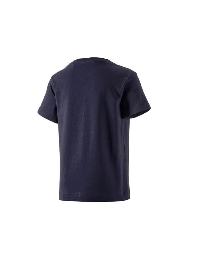 Bovenkleding: e.s. T-shirt cotton stretch, kinderen + donkerblauw 3