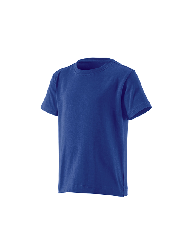 Hauts: e.s. T-shirt cotton stretch, enfants + bleu royal
