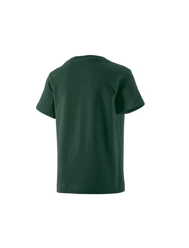 Hauts: e.s. T-shirt cotton stretch, enfants + vert 1