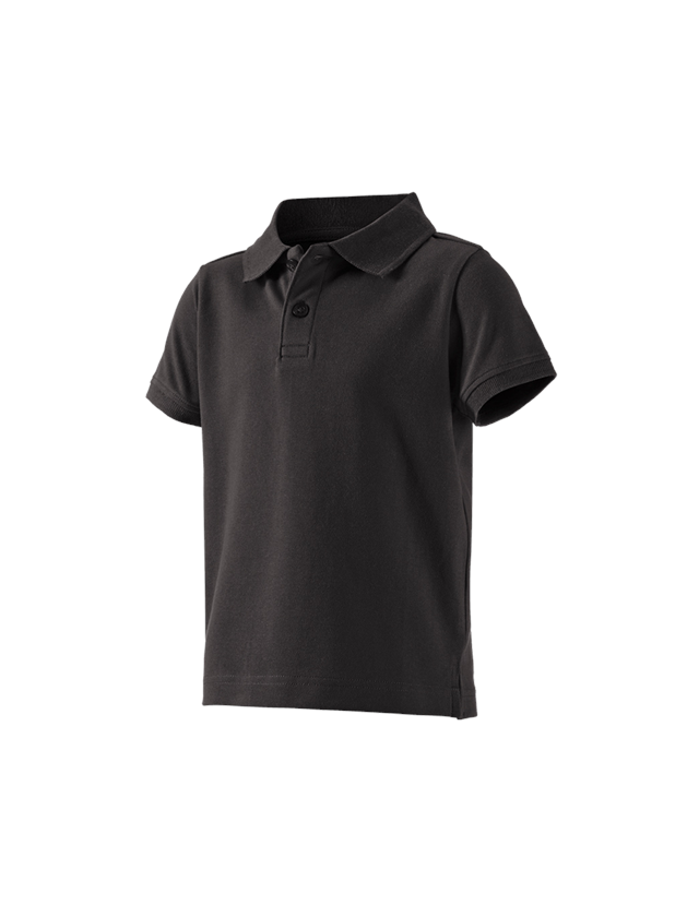 Shirts & Co.: e.s. Polo-Shirt cotton stretch, Kinder + schwarz