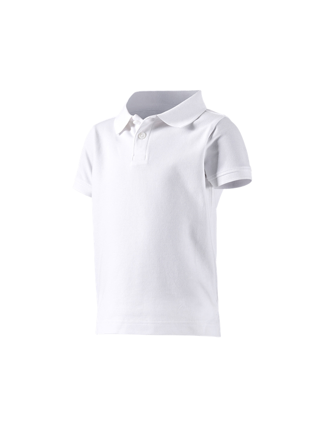 Bovenkleding: e.s. Polo-Shirt cotton stretch, kinderen + wit