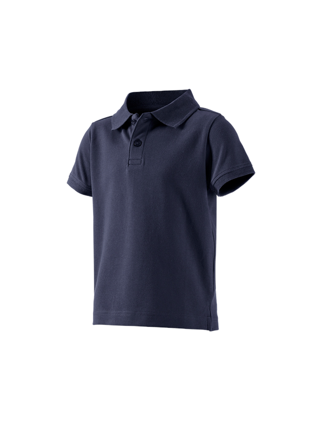 Bovenkleding: e.s. Polo-Shirt cotton stretch, kinderen + donkerblauw