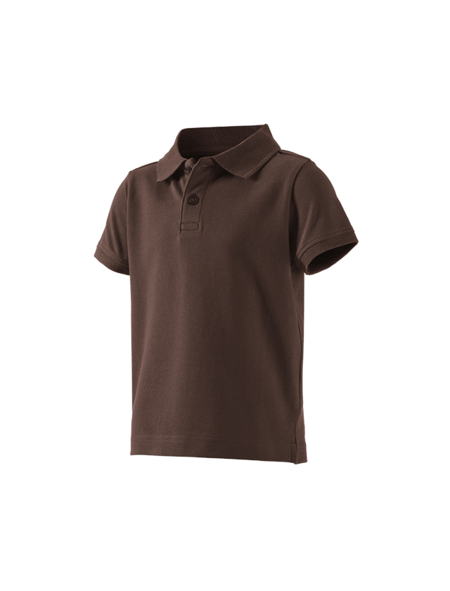 Bovenkleding: e.s. Polo-Shirt cotton stretch, kinderen + kastanje 1