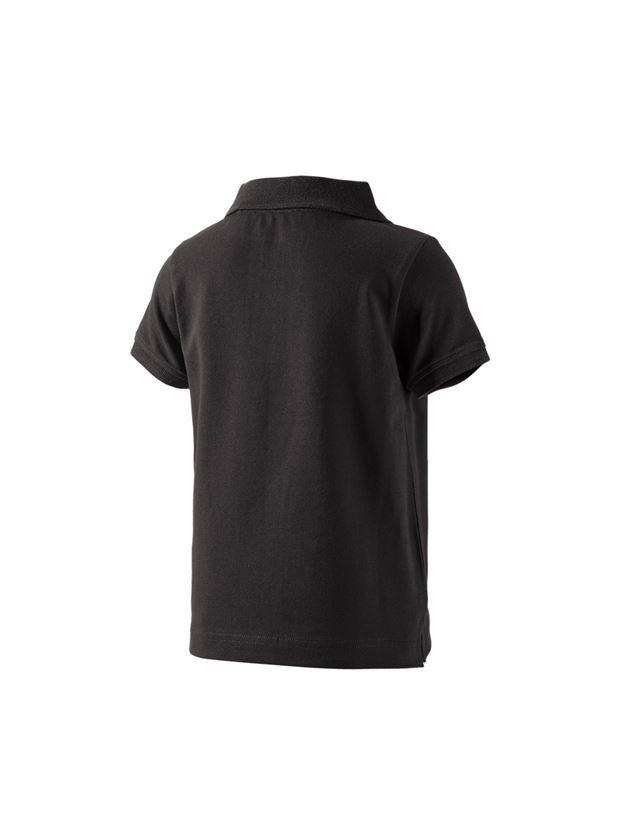 Onderwerpen: e.s. Polo-Shirt cotton stretch, kinderen + zwart 1