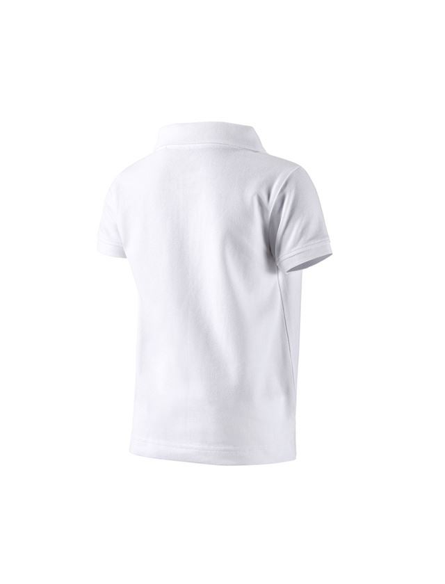Shirts & Co.: e.s. Polo-Shirt cotton stretch, Kinder + weiß 1