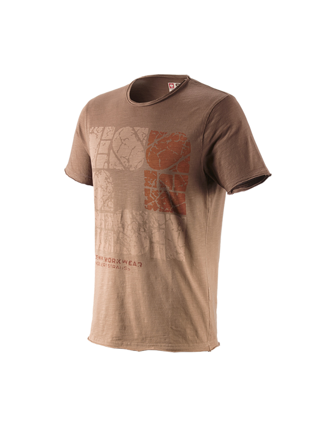 Themen: e.s. T-Shirt denim workwear + hellbraun vintage