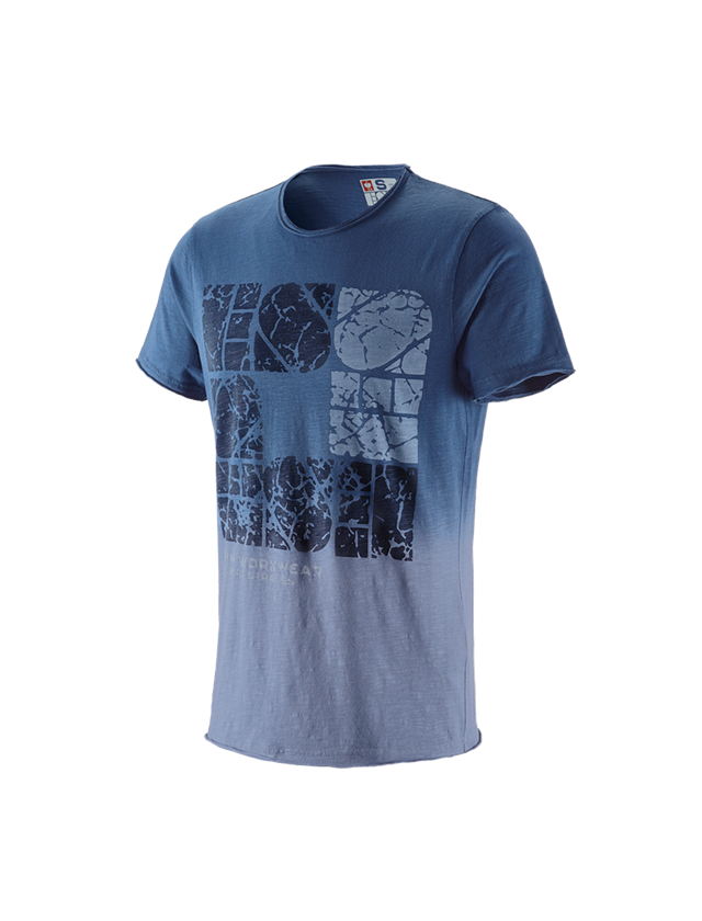 Bovenkleding: e.s. T-Shirt denim workwear + antiek blauw vintage