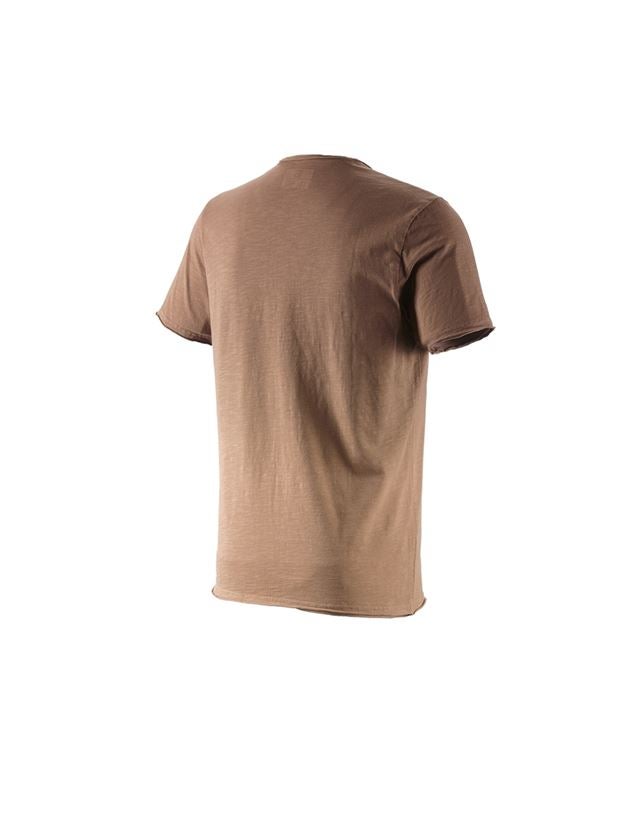 Hauts: e.s. T-Shirt denim workwear + brun clair vintage 1