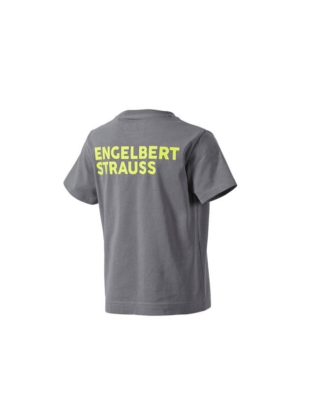 Shirts & Co.: T-Shirt e.s.trail, Kinder + basaltgrau/acidgelb 1