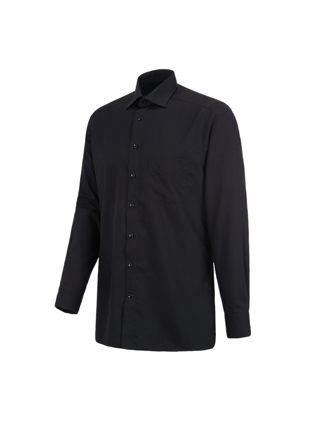 Shirts & Co.: Business Hemd e.s.comfort, langarm + schwarz