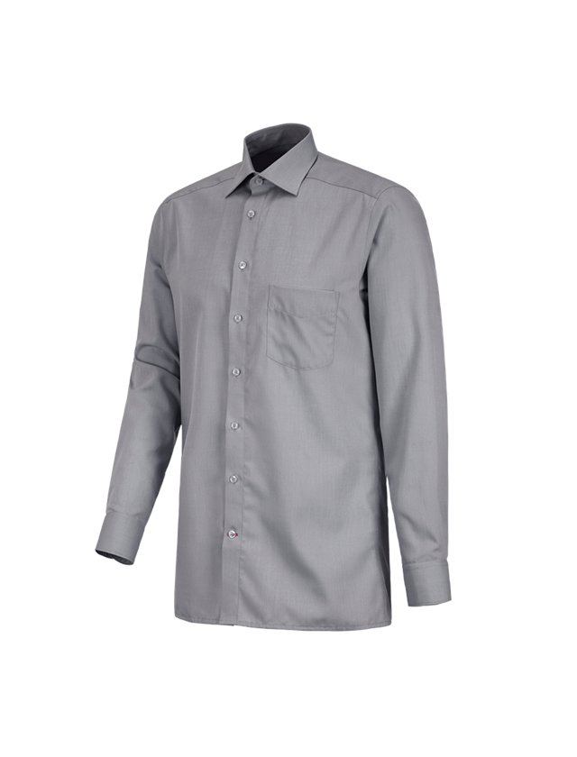 Onderwerpen: Business overhemd e.s.comfort, lange mouw + grijs melange