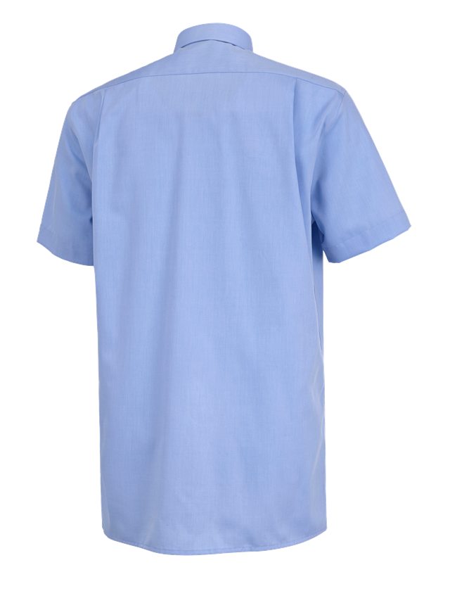 Shirts & Co.: Business Hemd e.s.comfort, kurzarm + hellblau melange 1