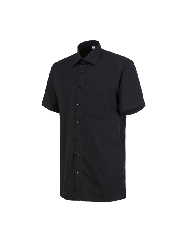 Onderwerpen: Business overhemd e.s.comfort, korte mouw + zwart