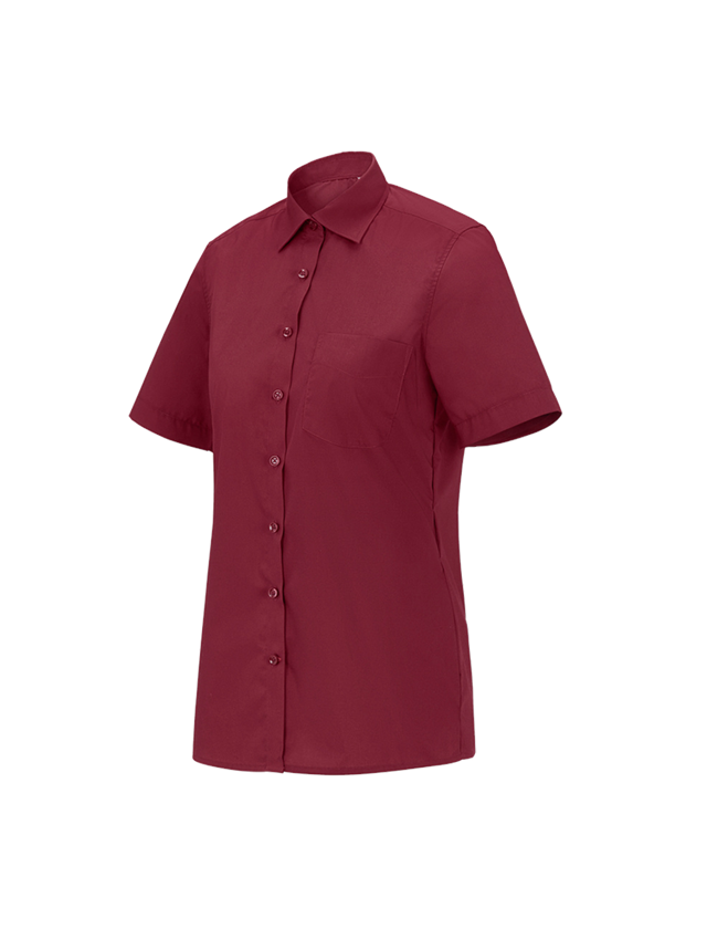 Bovenkleding: e.s. Service-blouse korte mouw + robijn