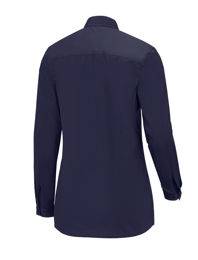 Bovenkleding: e.s. Service-blouse lange mouw + donkerblauw 1