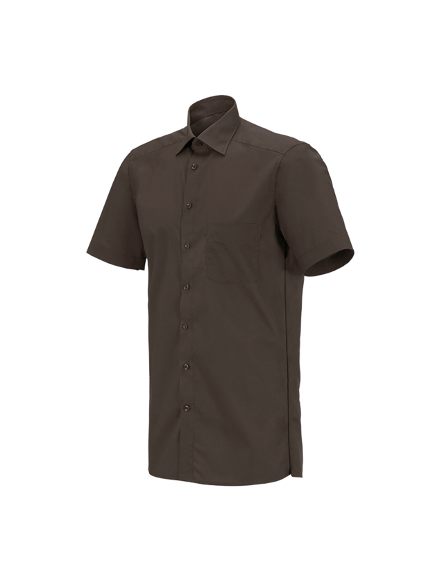 Bovenkleding: e.s. Service-overhemd korte mouw + kastanje