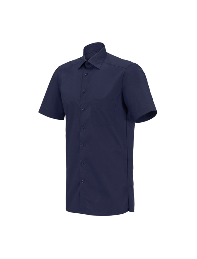 Shirts & Co.: e.s. Servicehemd kurzarm + dunkelblau