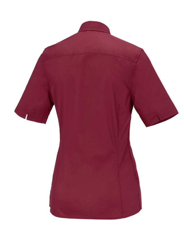 Shirts & Co.: Business Bluse e.s.comfort, kurzarm + rubin 1